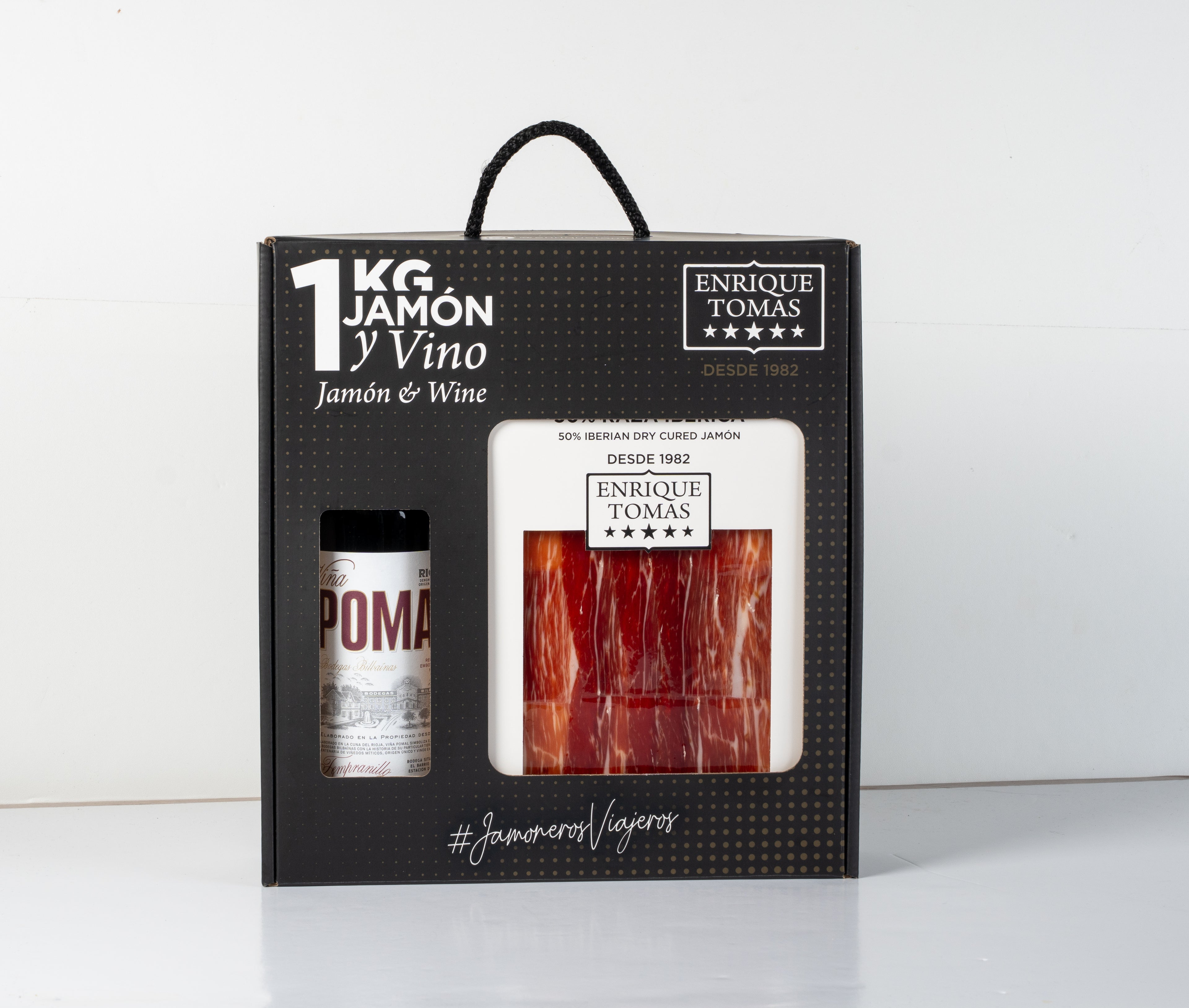 PACK Jamón e vino - Jamón di Cebo 50% iberica