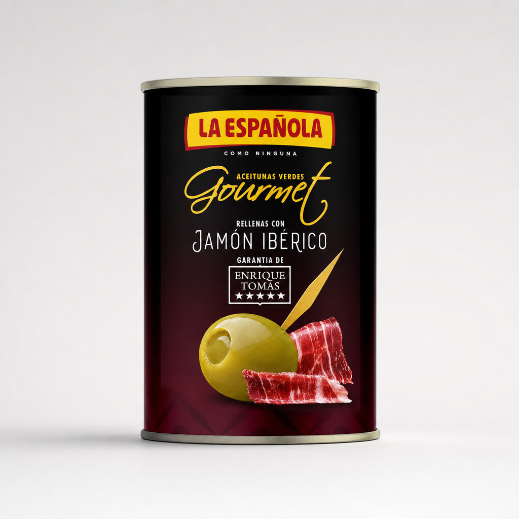 Olives vertes farcies au Jamón 200 g Enrique Tomás × La Española