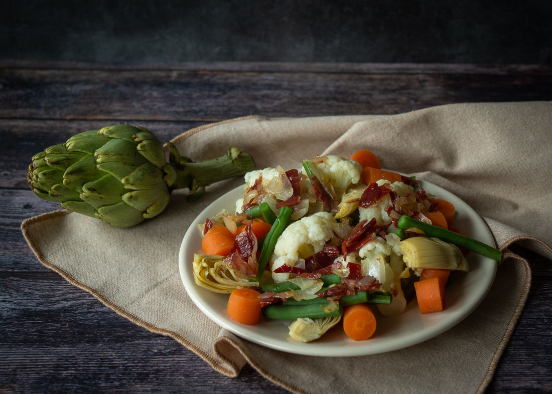 Menestra de verduras con jamón