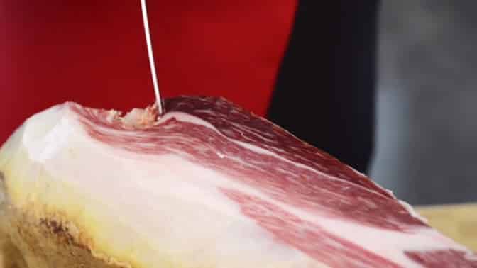 cortar jamon de bellota