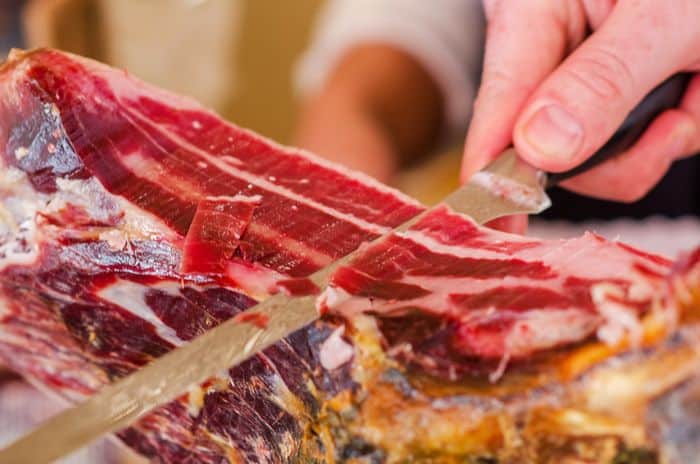 como cortar un jamon