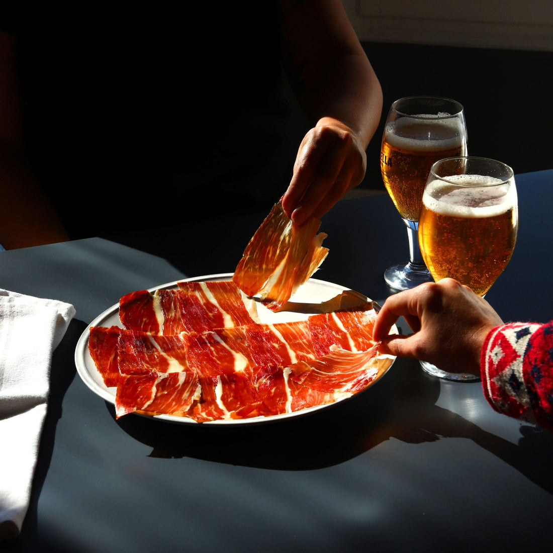 maridaje de jamon iberico y cerveza