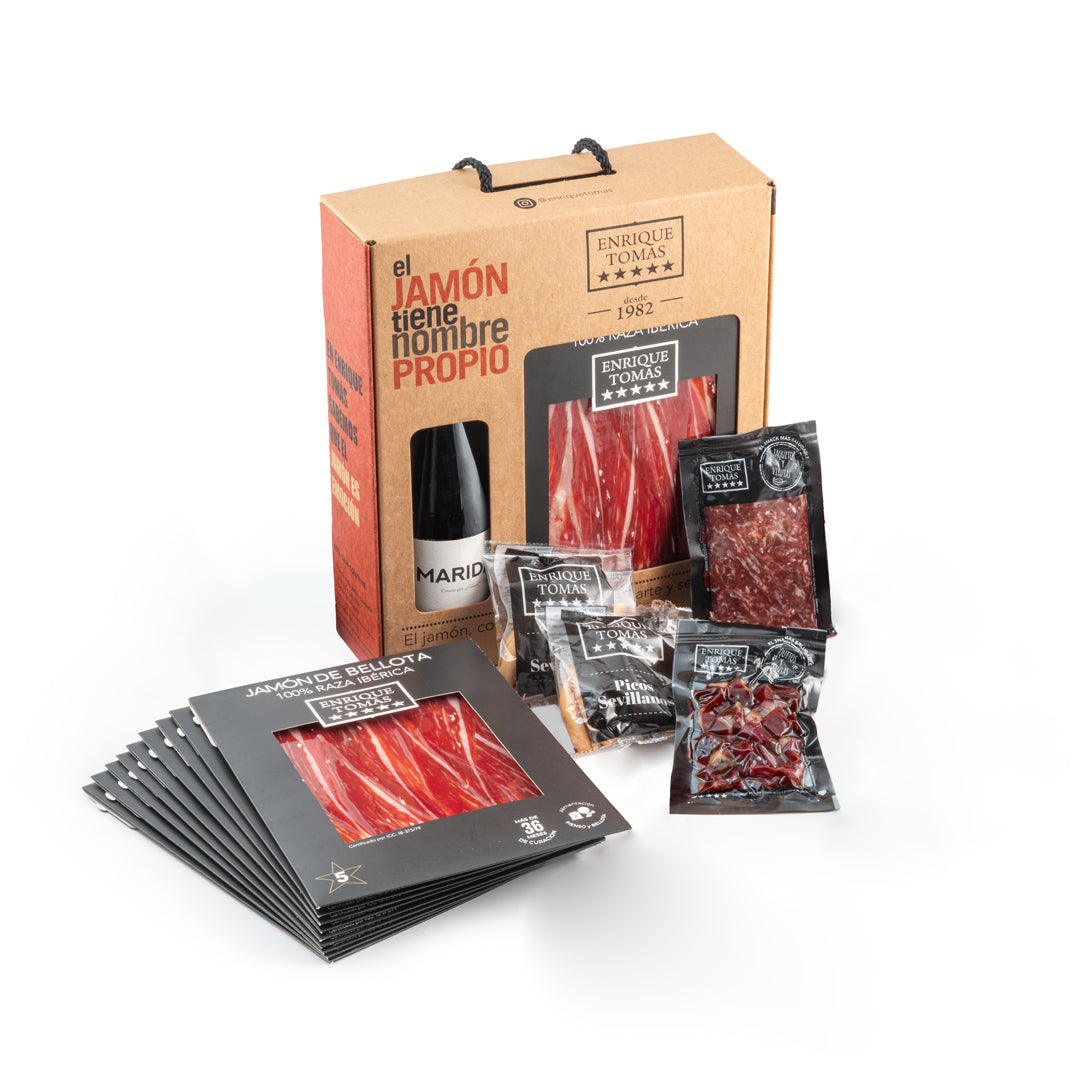 Ham and Wine Pack - 100% Acorn-Fed Iberian Ham