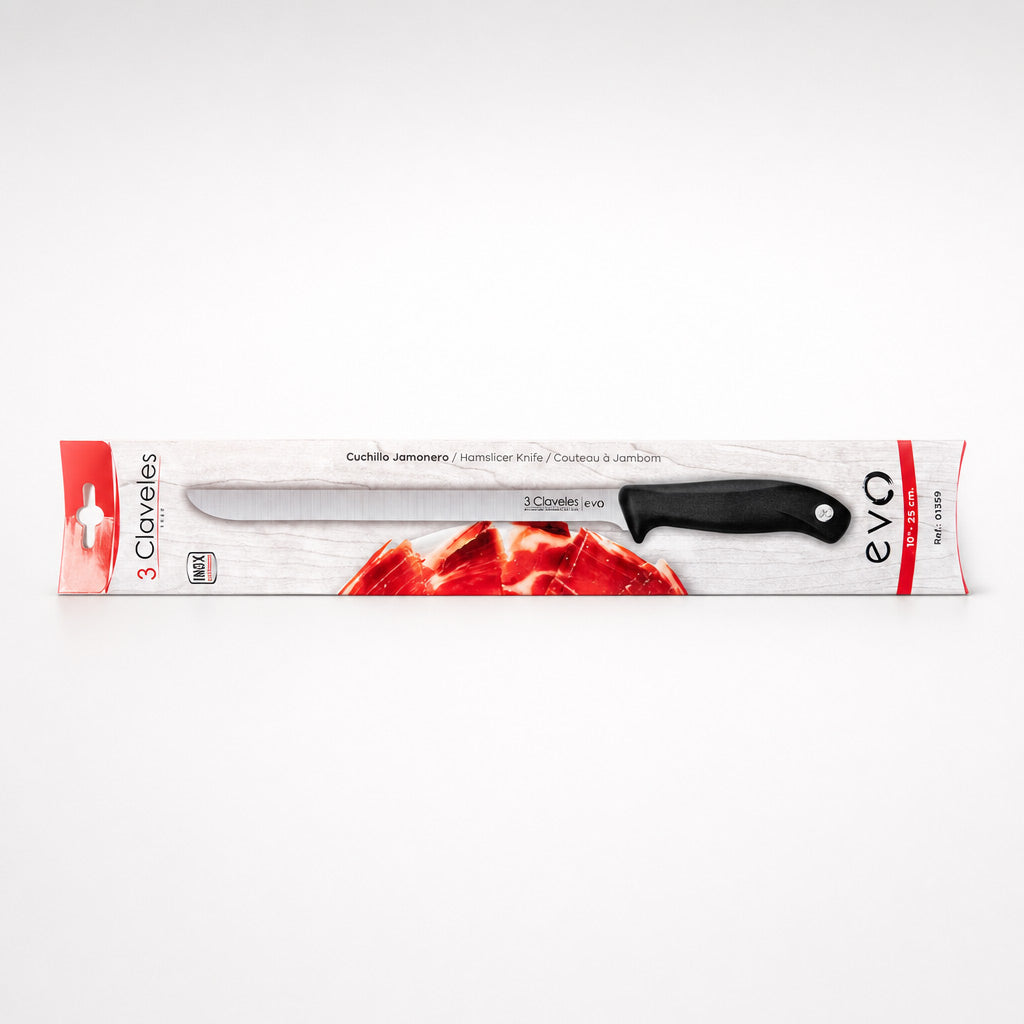 Cuchillo Jamonero 3 claveles evo