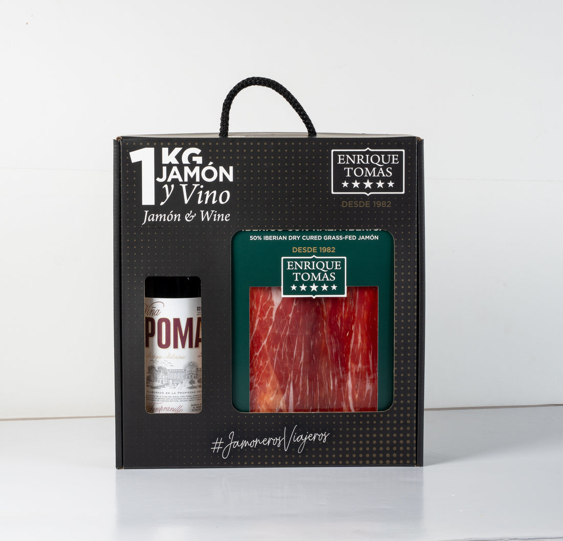Pack jamón y vino - 4 estrellas premium