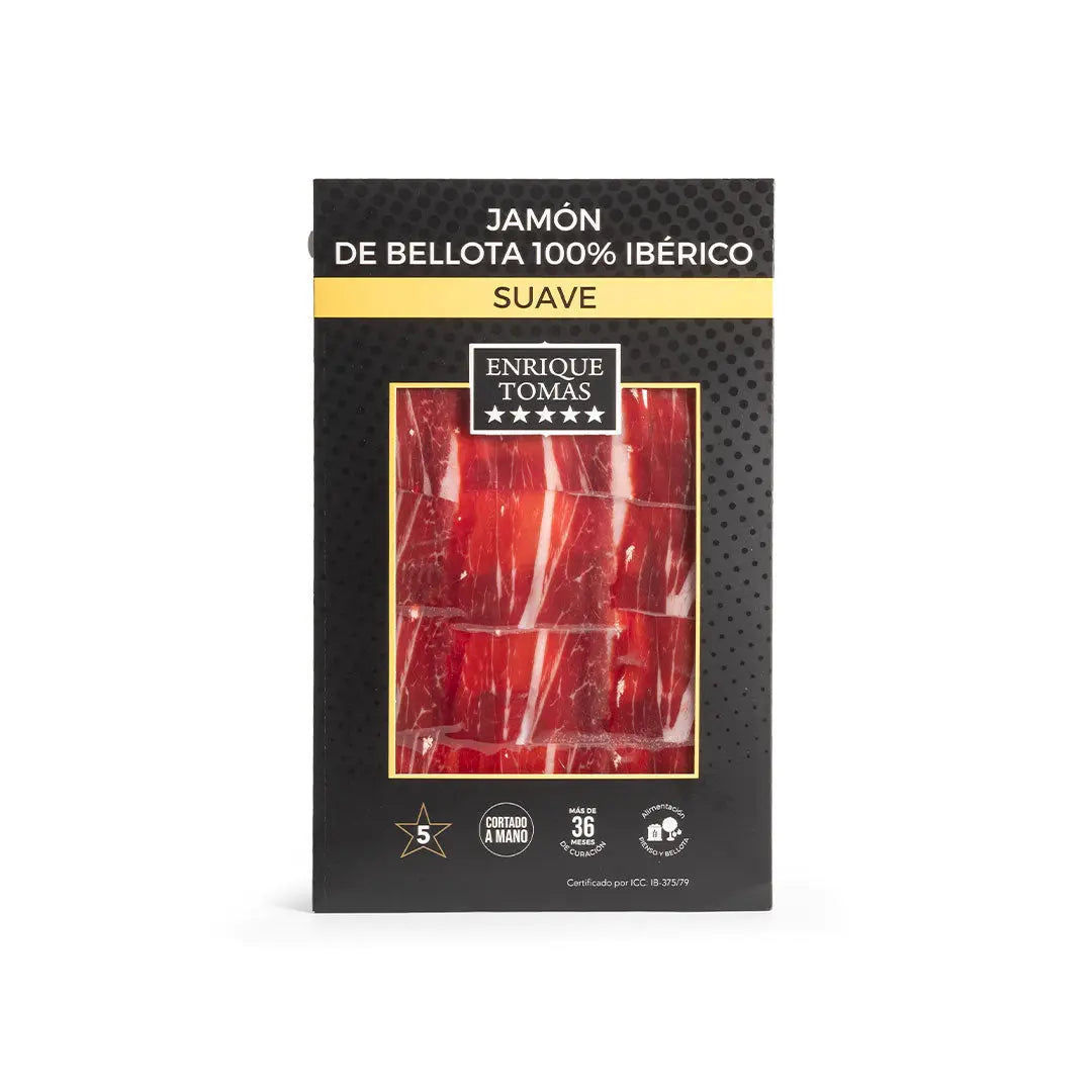 Jamón de Bellota 100% Ibérico Suave - Sobre 80 gr Jamón ibérico 100% de Bellota - Pata Negra 25.80