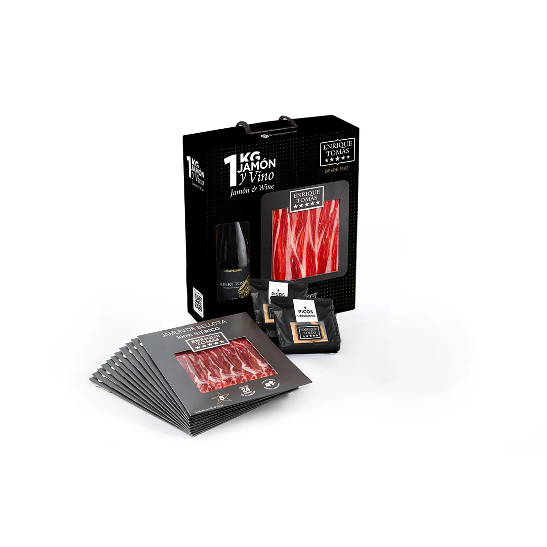 Pack Jamón and wine | Jamón Bellota 100% ibérico