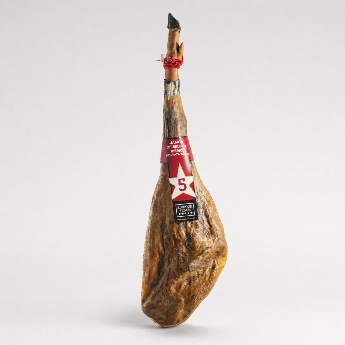Pieza entera de jamón ibérico de Bellota 50% Enrique Tomás etiqueta roja