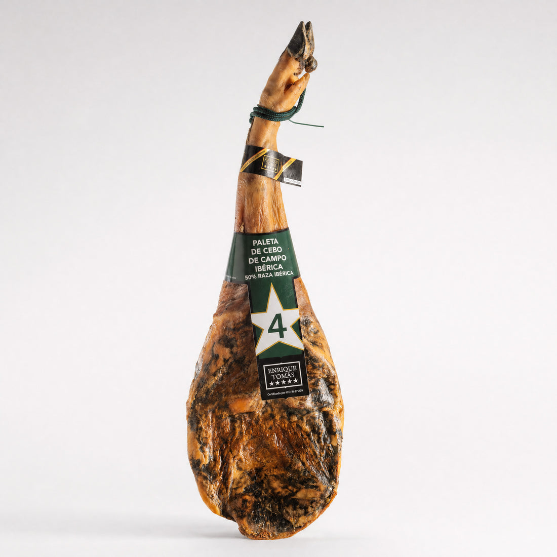 Pieza entera de Paleta cebo de campo ibérico 50% Enrique Tomás etiqueta verde