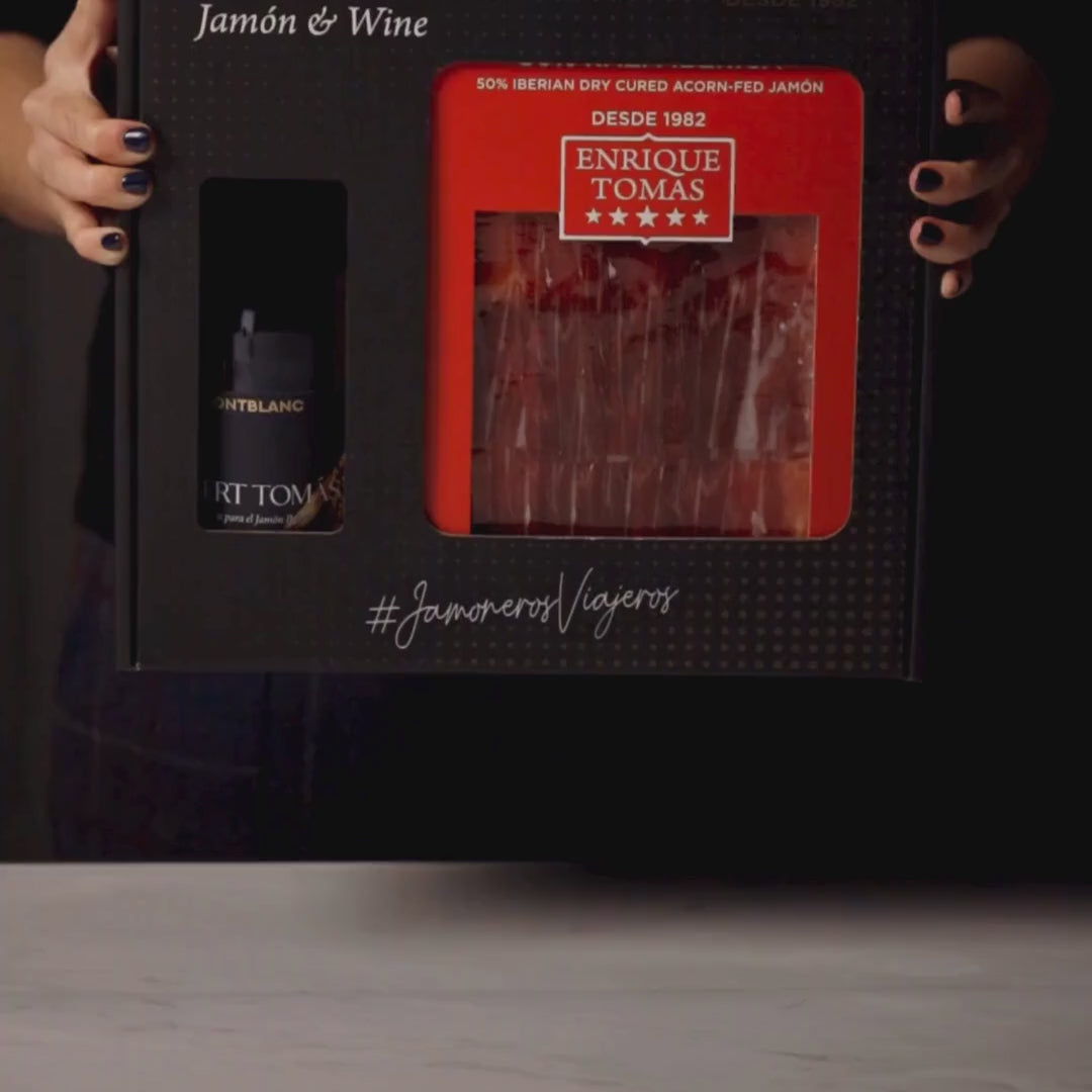 Jamón and wine pack - 50% bellota  Iberian Ham