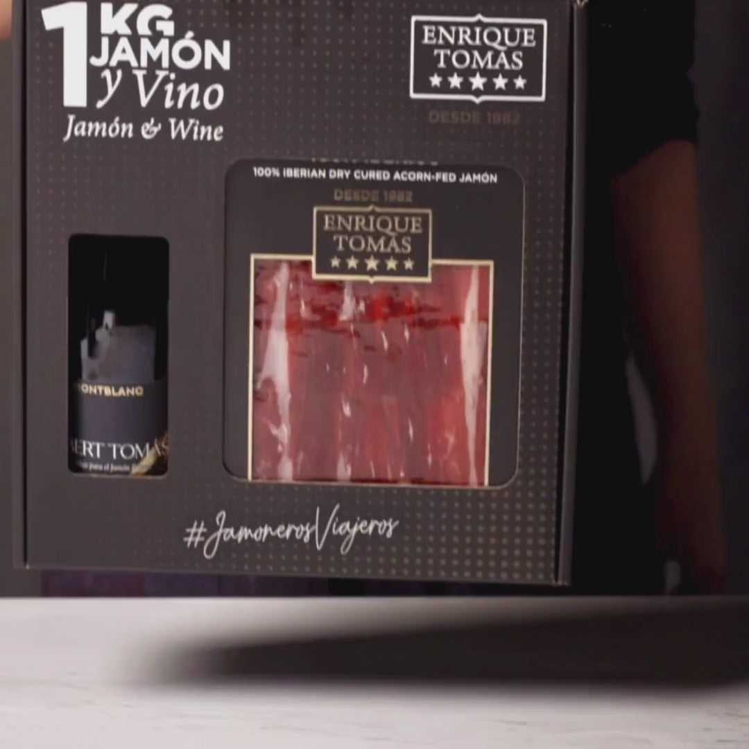 Pack jamón y vino - 5 estrellas premium