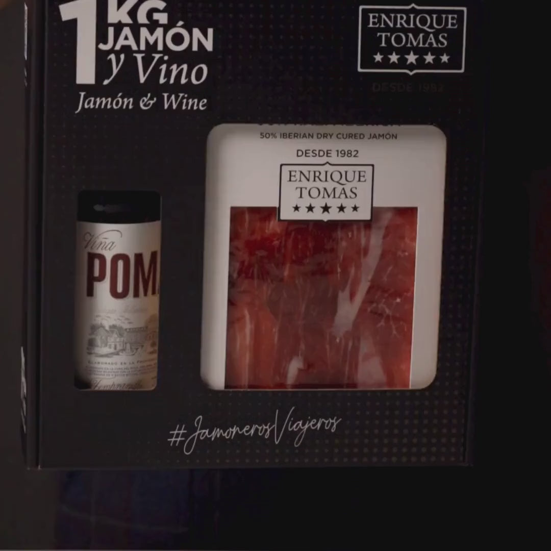 PACK Jamón e vino - Jamón di Cebo 50% iberica