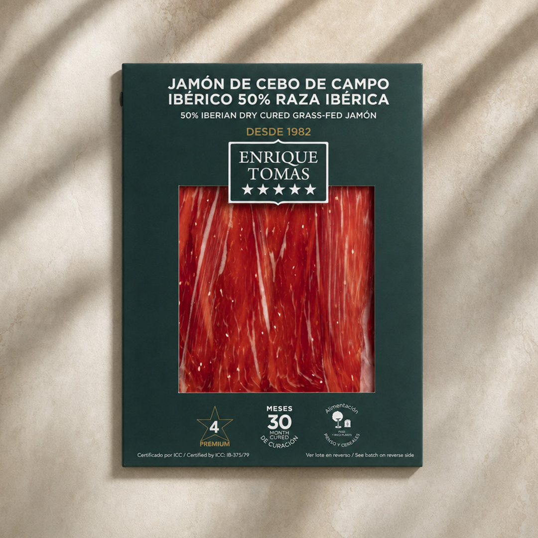 Jamón de Cebo de Campo Ibérico 50% raza Ibérica - Sobre 80gr