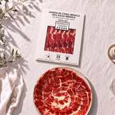 Sobre de jamón cebo ibérico 50% Enrique Tomás etiqueta blanca loncheado (sobre al vacío) momento consumo