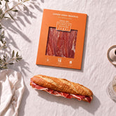 Sobre de Jamón Gran Reserva (jamón serrano) Enrique Tomás loncheado (sobre al vacío) momento consumo