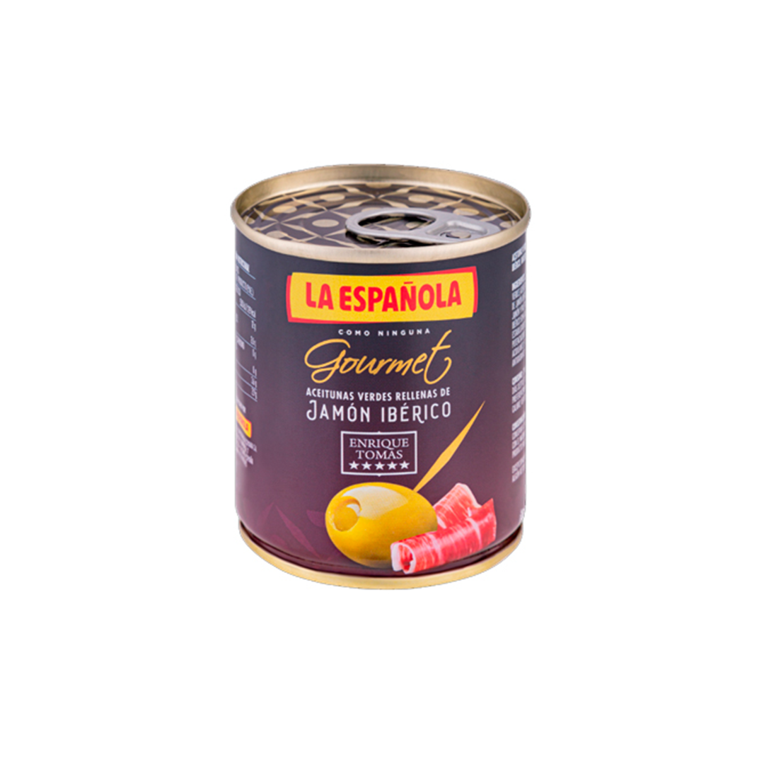 Aceitunas verdes rellenas de jamón 200gr Enrique Tomás x La Española